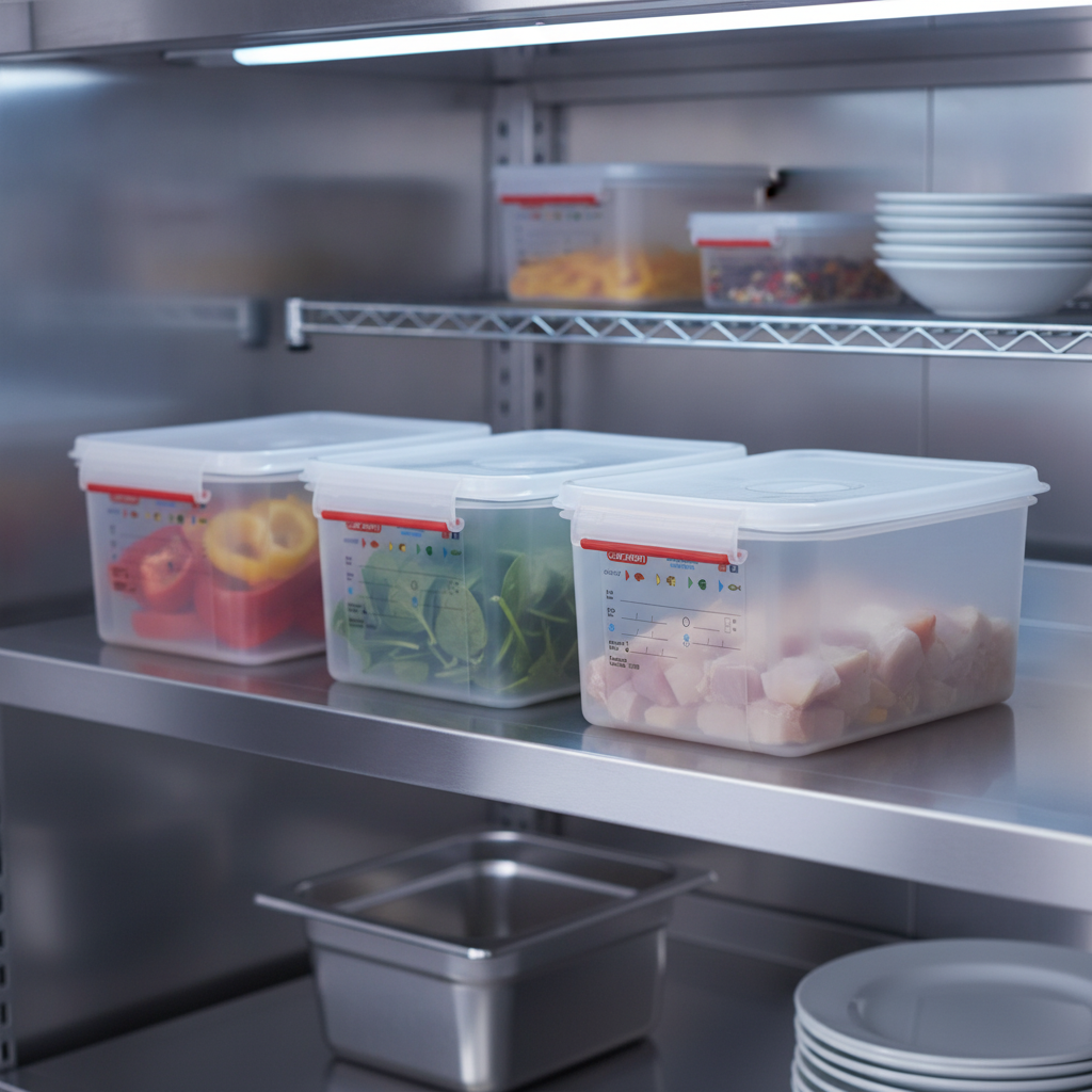 Polypropylene 1/2 Gastronorm Food Container 12.5L for Professional Kitchens (Pack of 4)