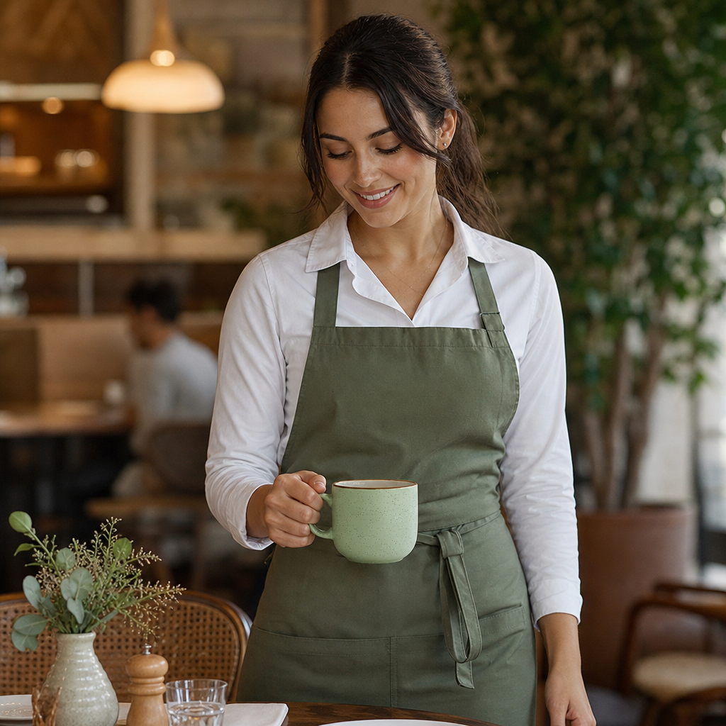 Mugs 227ml Sage Green Ceramic for Hospitality Use (Pack of 12)