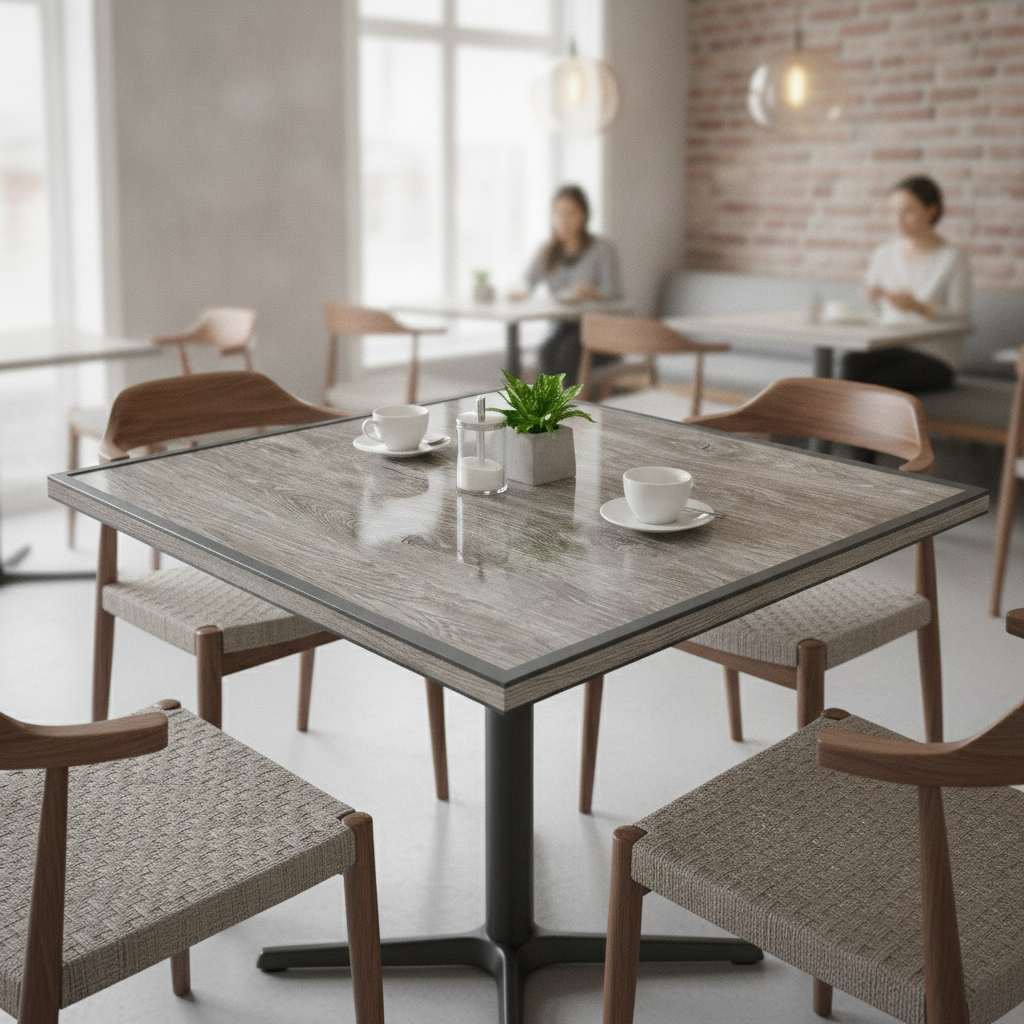 Tempered Glass Square Table Top 702x702mm for Restaurants & Cafés