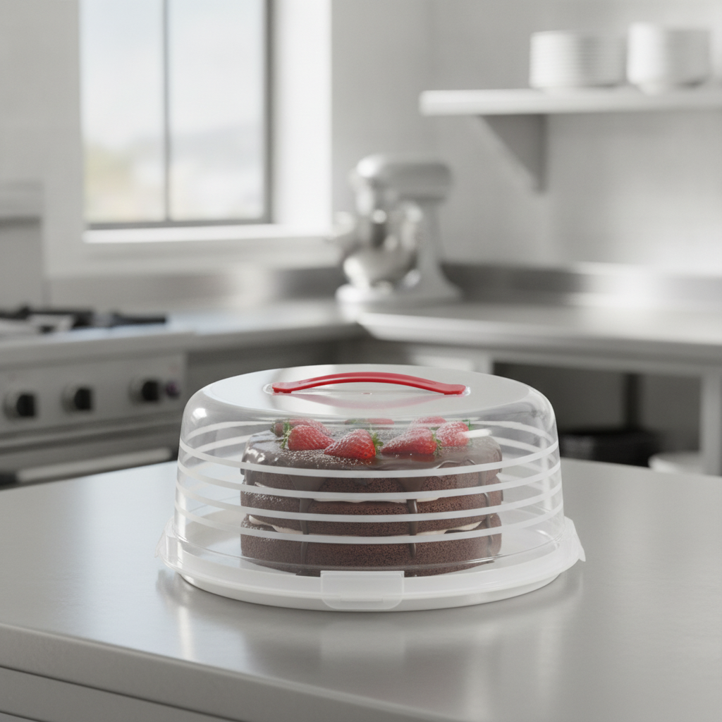 Plastic Round Cake Box 350mm for Mobile Catering