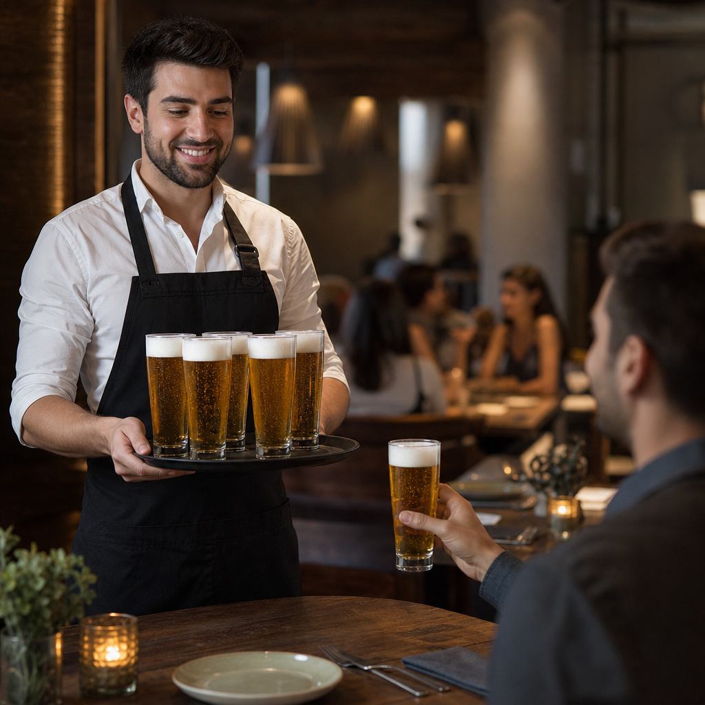 Toughened Glass Conical Beer Glass 285ml for Pubs & Bars (Pack of 12)