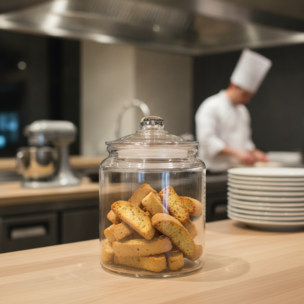 Soda Lime Biscotti Jar 6.35L for Stylish Food Storage