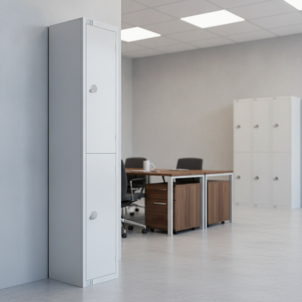 Powder Coated Steel White Lockers 300mm Deep for Secure Storage