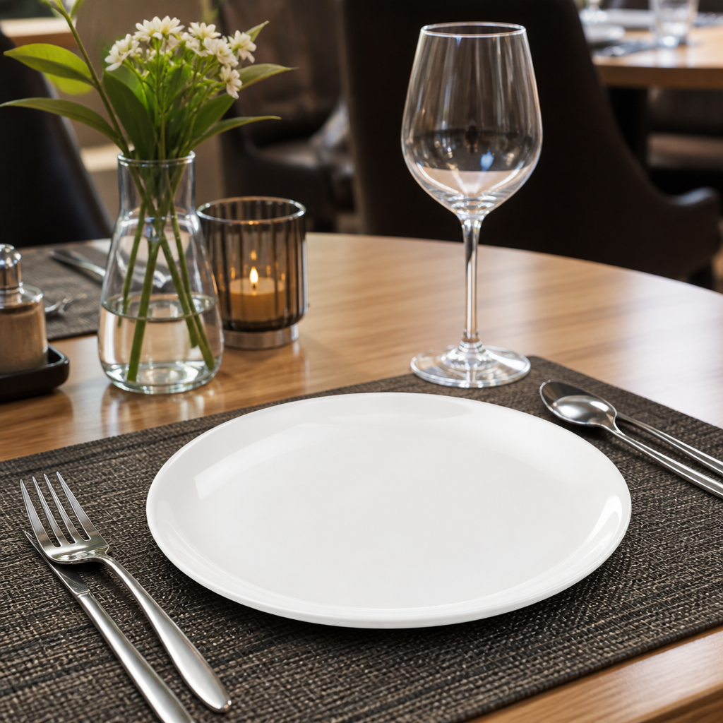 Plates 230mm Porcelain for Catering Needs (Pack of 24)