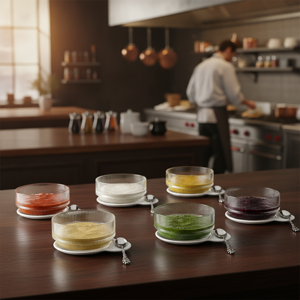 Glass Bowls 60mm for Serving Dips & Sauces (Pack of 12)