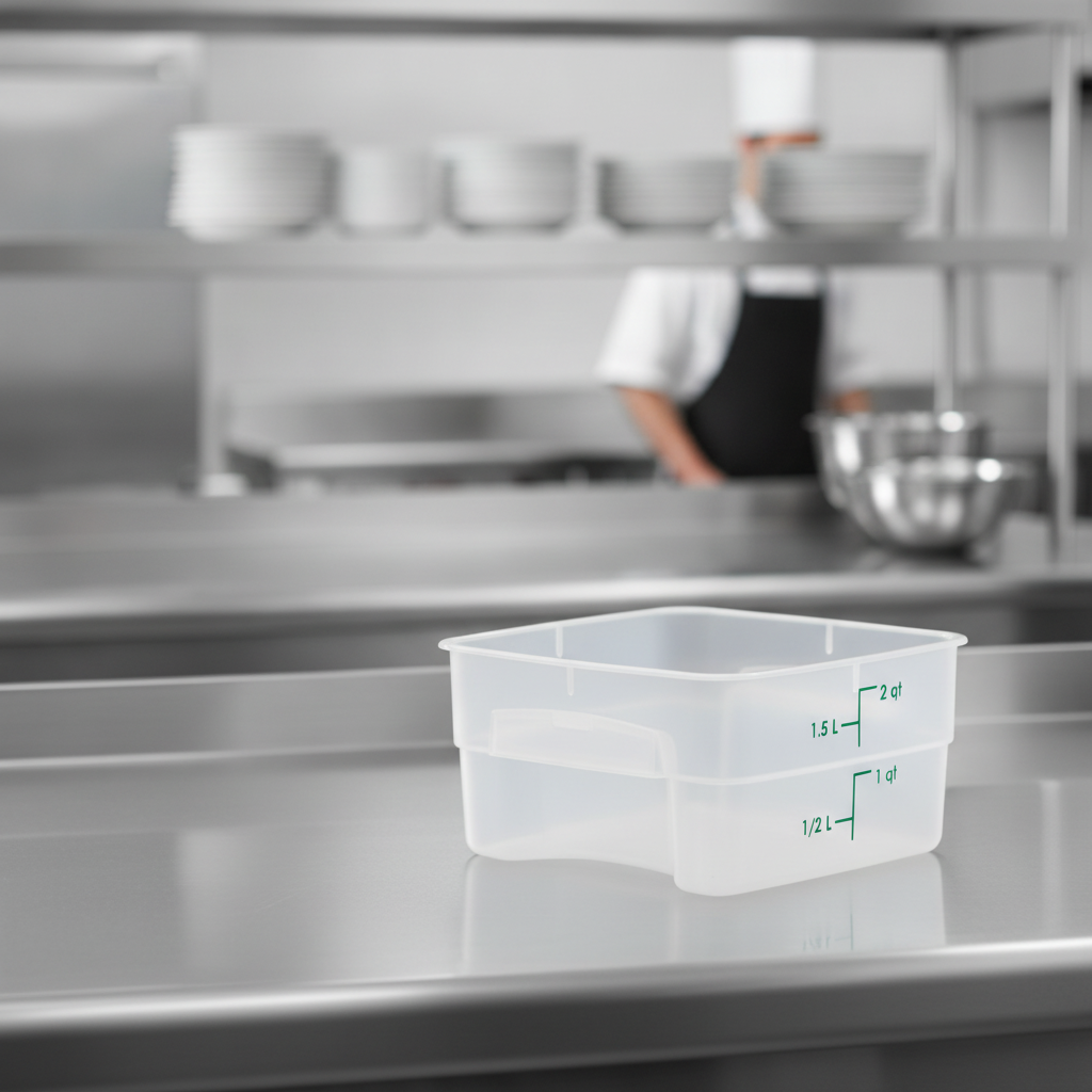 Polypropylene CamSquare Container 1.9L for Commercial Kitchens