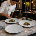 Coupe Plate Grey Vitrified Ceramic for Elegant Dining (Pack of 12)