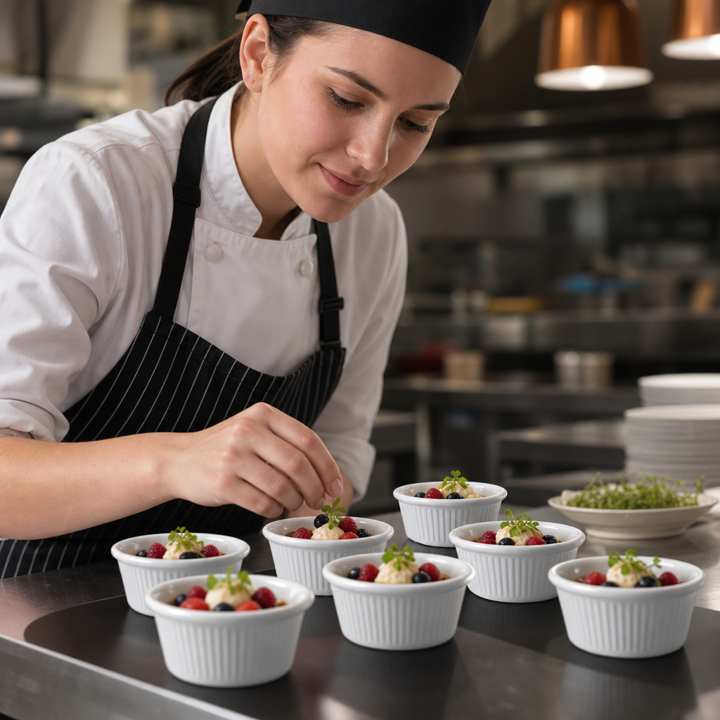 Fluted Ramekins 90ml Melamine for Food Service (Pack of 12)