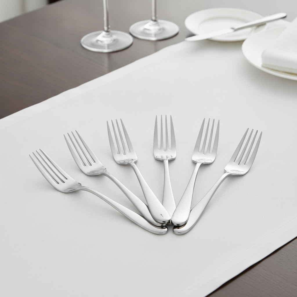 Stainless Steel Fish Forks 190mm for Elegant Dining (Pack of 6)