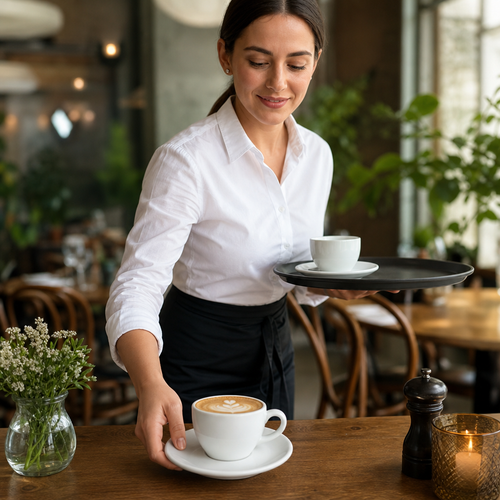 Cappuccino Saucers 180mm Porcelain for Cafés & Restaurants (Pack of 12)