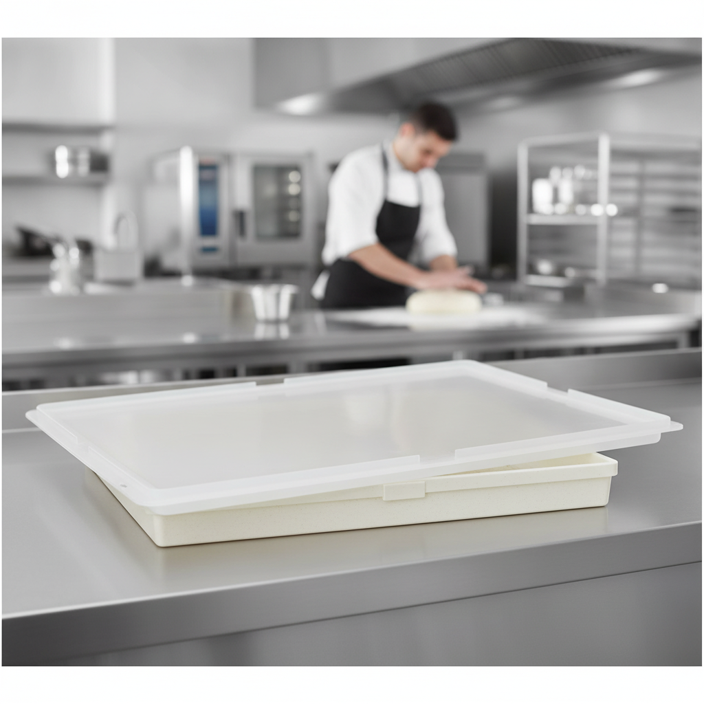 Polyethylene Pizza Dough Box Cover 60 x 40cm for Food Storage
