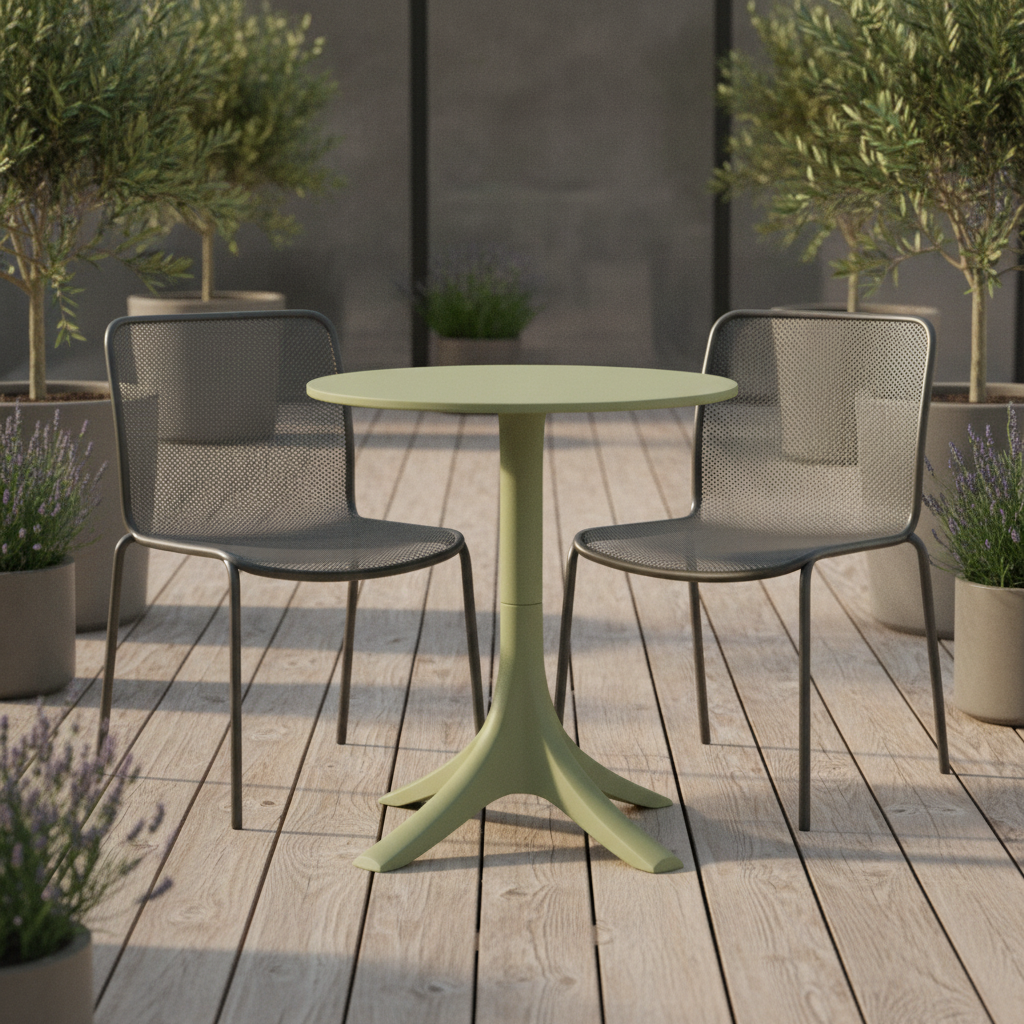 Polypropylene Round Café Table 700mm for Indoor & Outdoor Use