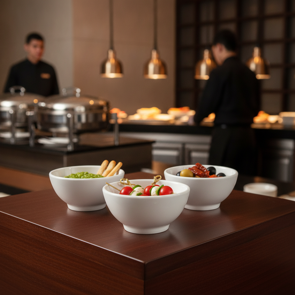 Melamine Round Mini Bowl 55mm for Buffet Service