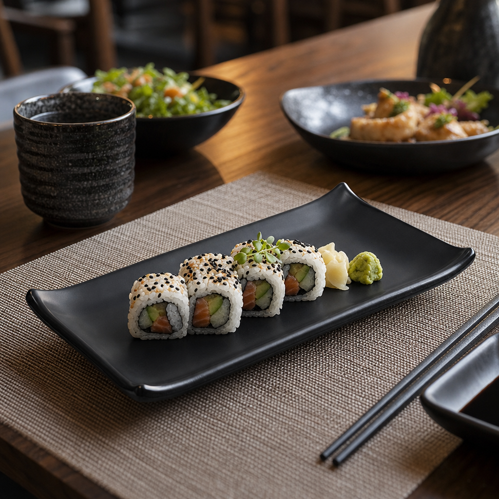 Rectangular Plates 225mm Melamine for Safe Dining (Pack of 6)