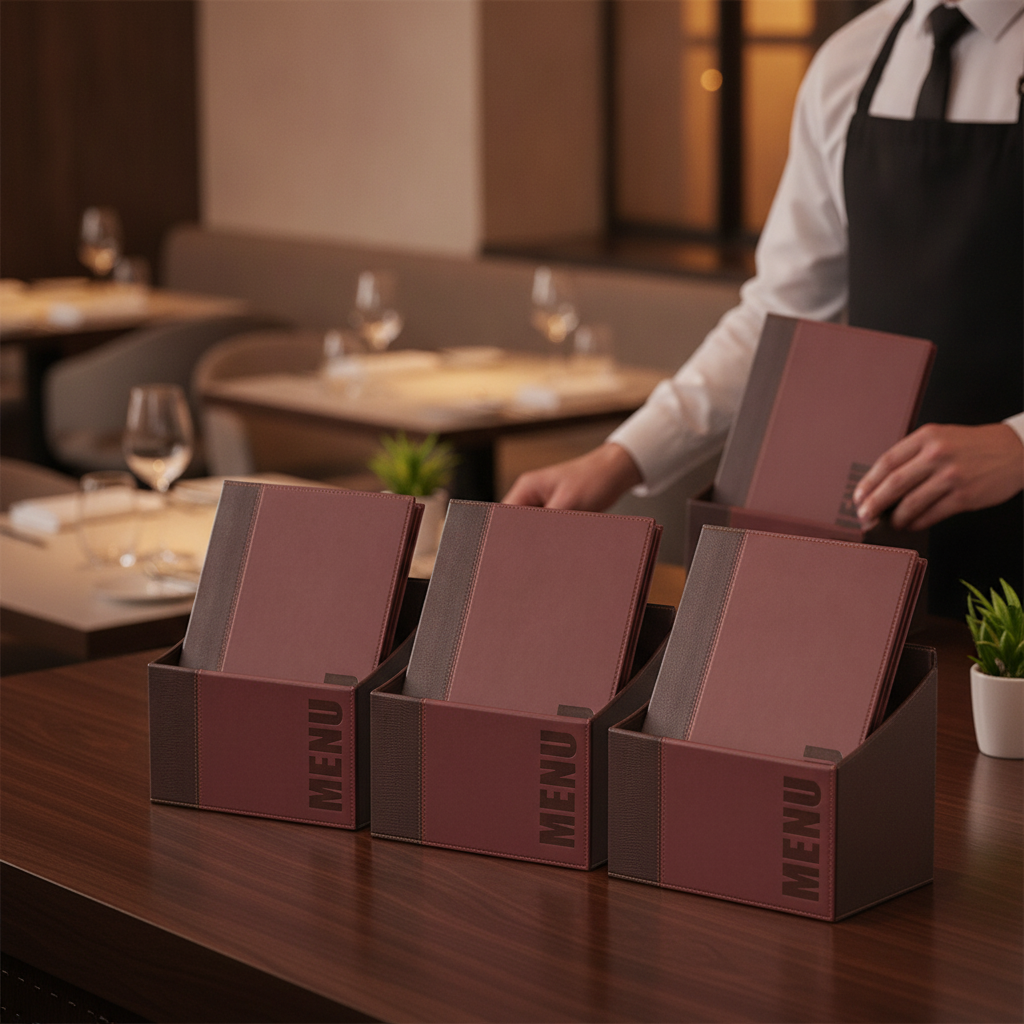 Synthetic Leather Bordeaux Covers for Cafés & Restaurants (Pack of 20)