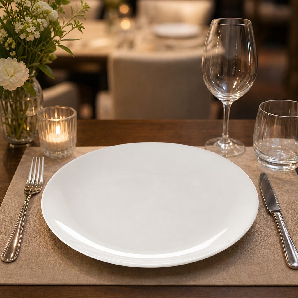 Coupe Plates 270mm Fine Bone China for Elegant Dining (Pack of 6)
