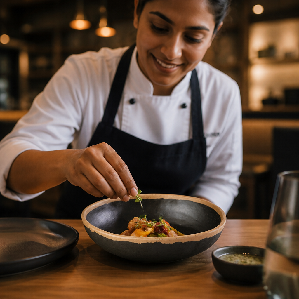 Low Bowl 165mm Brown Melamine for Serving Starters & Desserts