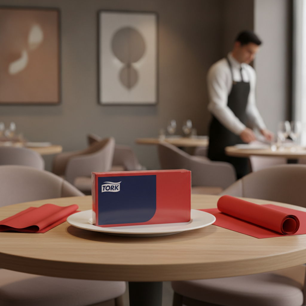 Red Paper Table Slipcovers 900mm for Elegant Dining (Pack of 25)