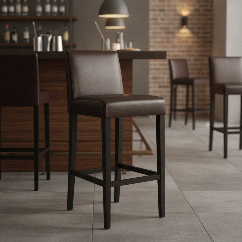 Faux Leather High Bar Stool 760mm for Indoor Use