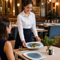 Rectangular Plates Blue Vitrified Porcelain for Stylish Dining (Pack of 12)