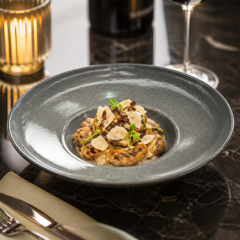 Wabi Sabi Rimmed Coupe Bowls 172mm for Dining Experiences
