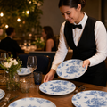 Rimmed Plates 210mm Vitrified Ceramic for Elegant Dining (Pack of 6)