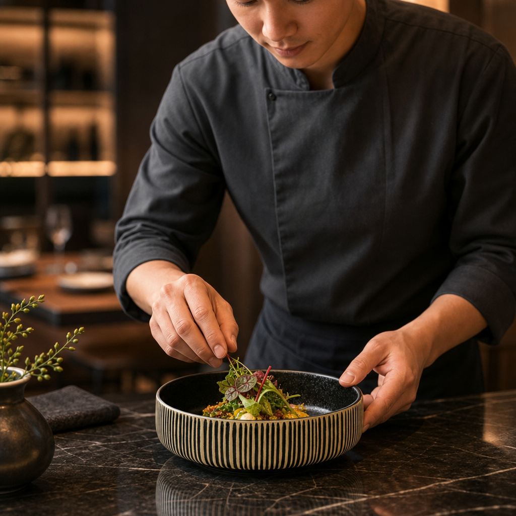 Nara Black & White Stoneware Bowls 160mm for Modern Dining Spaces