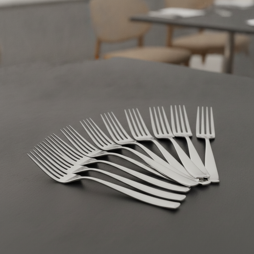 18/10 Stainless Steel Table Forks for Modern Dining (Pack of 12)