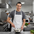 White Polycotton Bib Apron for Busy Kitchens