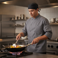 Polycotton Grey Chef Jacket for Professional Kitchens