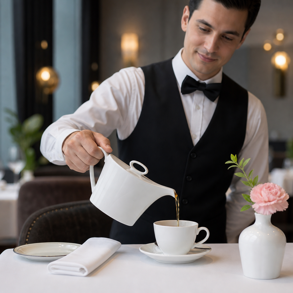Porcelain Oval Teapots 426ml for Hotels & Restaurants (Pack of 6)