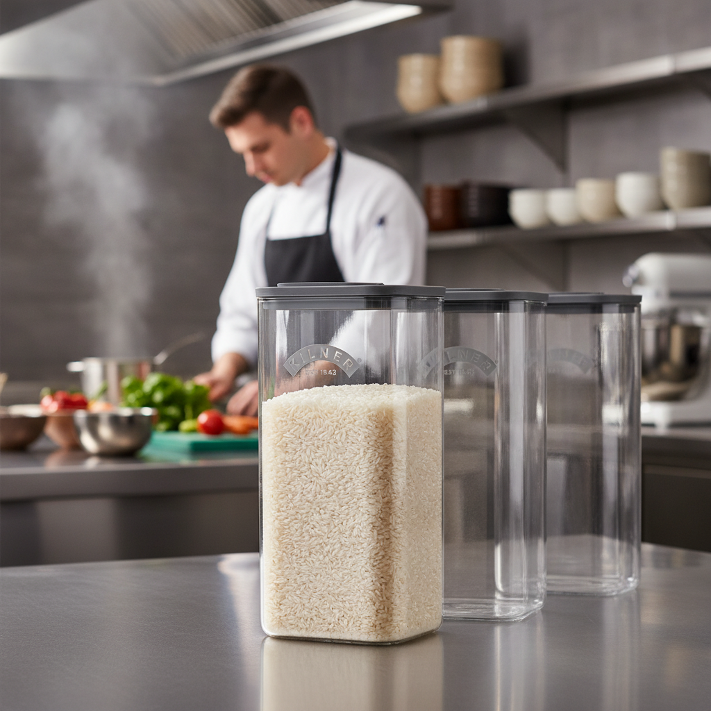 Glass Dry Food Storage Dispenser 3L for Pantries & Kitchens