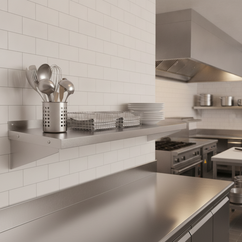 Stainless Steel Kitchen Shelf 1200mm for Efficient Storage