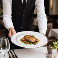 Plates 285mm Black China for Dining Experiences (Pack of 6)