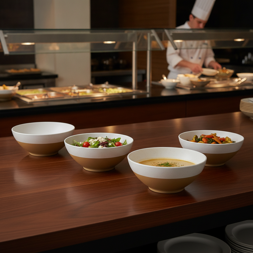 Melamine Deep Bowls 285mm for Buffet Presentations (Pack of 4)