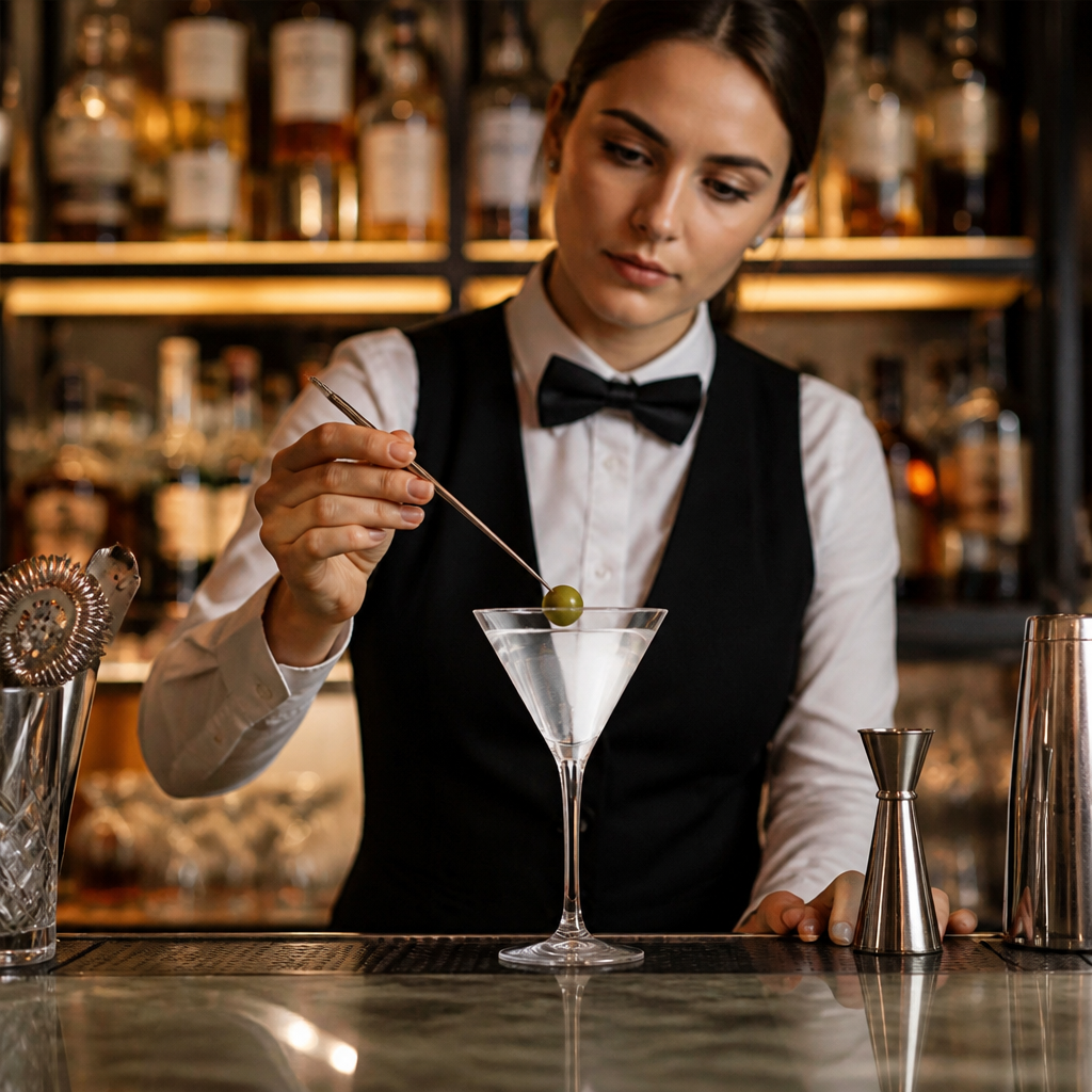 Glass Martini Glasses 140ml for Modern Bar Service (Pack of 6)