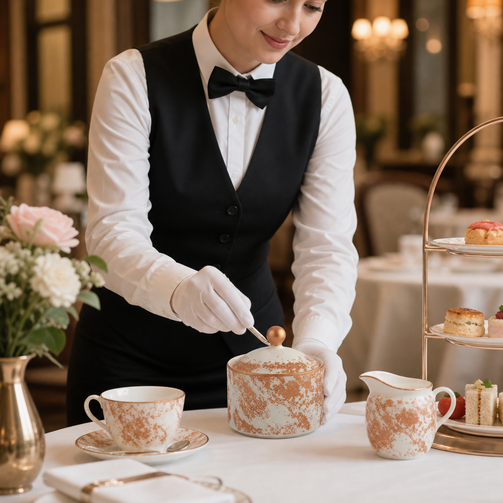 Bone China Copper Sugar Pot 170ml for Afternoon Tea (Pack of 6)