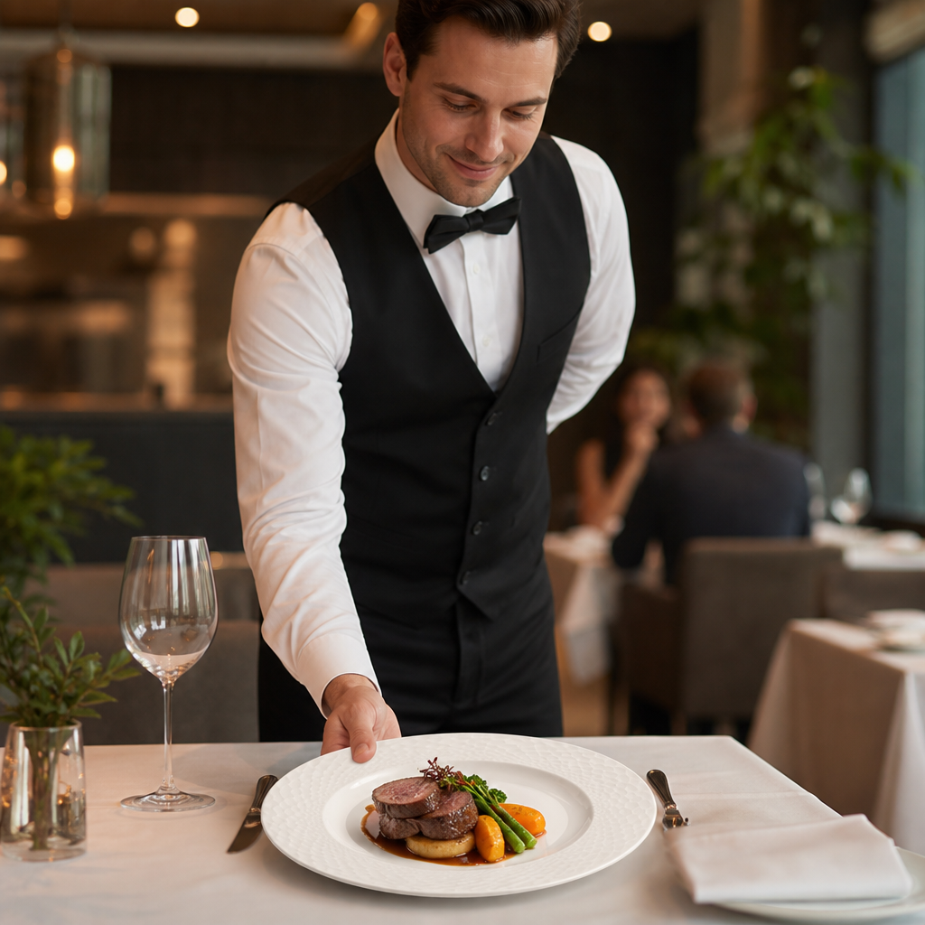 Alumina Rim Plates 270mm Vitrified Ceramic for Hospitality (Pack of 24)