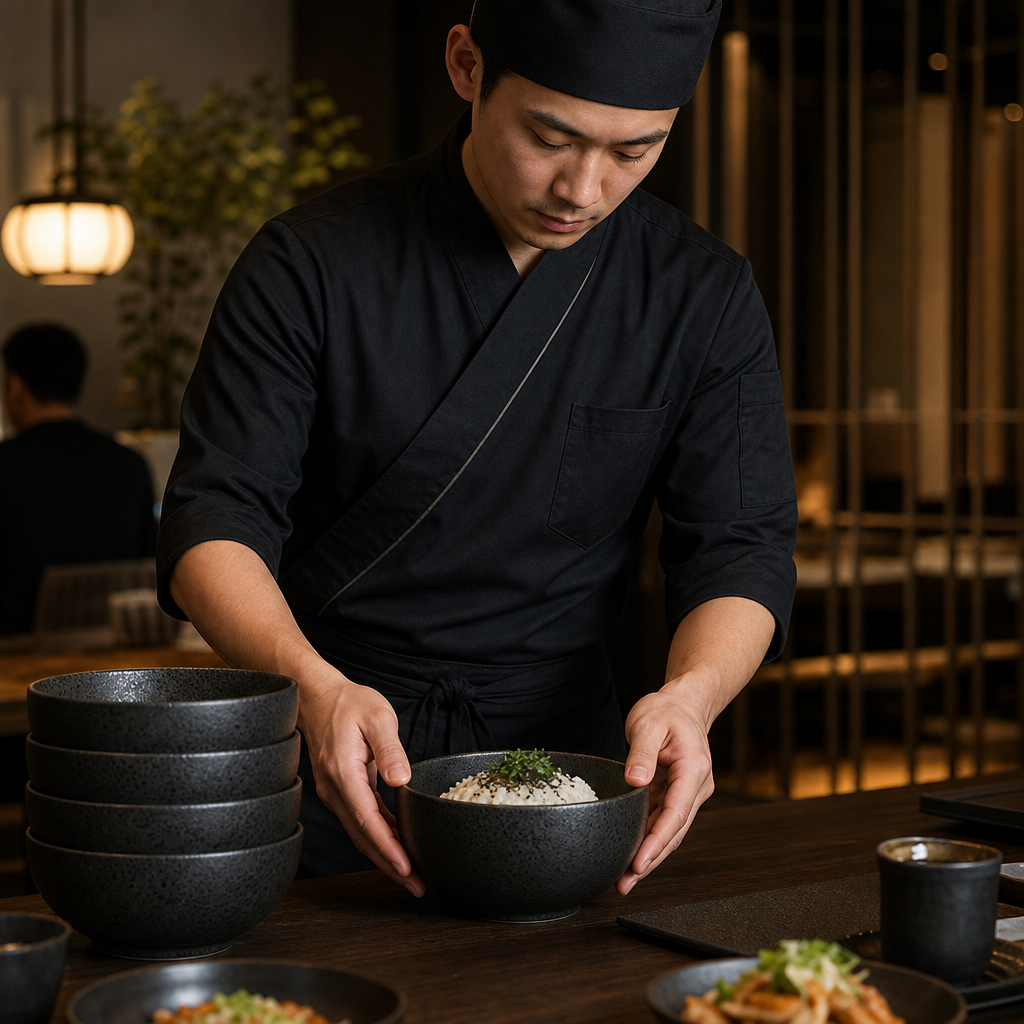 Rice Bowls 600ml Stoneware for Contemporary Dining (Pack of 6)