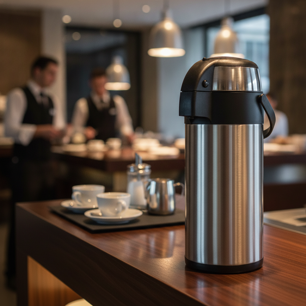 Stainless Steel Pump Action Airpot 5L for Beverage Service