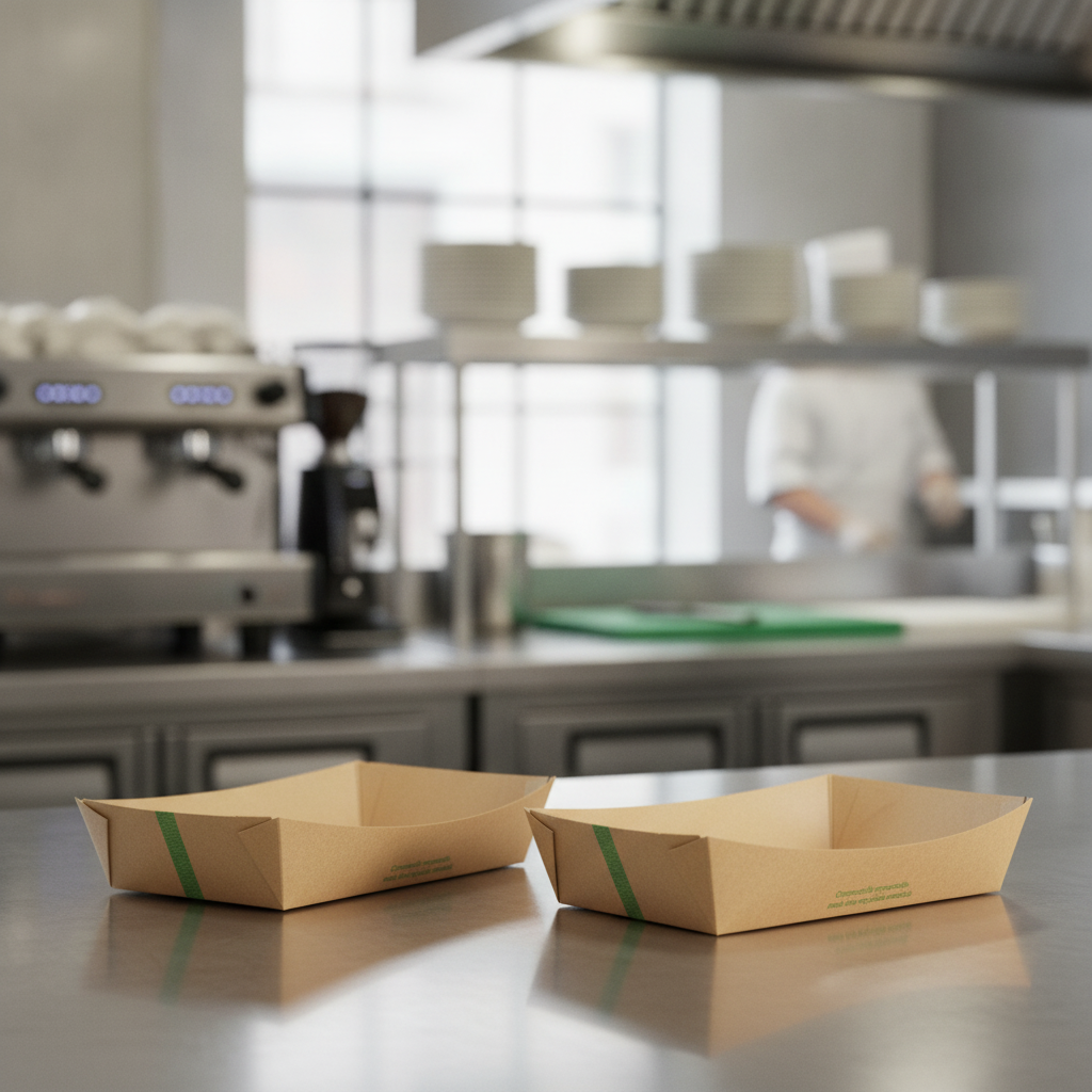 Paperboard Microflute Food Trays 150x205mm for Takeaway Meals (Pack of 270)
