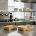 Paperboard Microflute Food Trays 150x205mm for Takeaway Meals (Pack of 270)