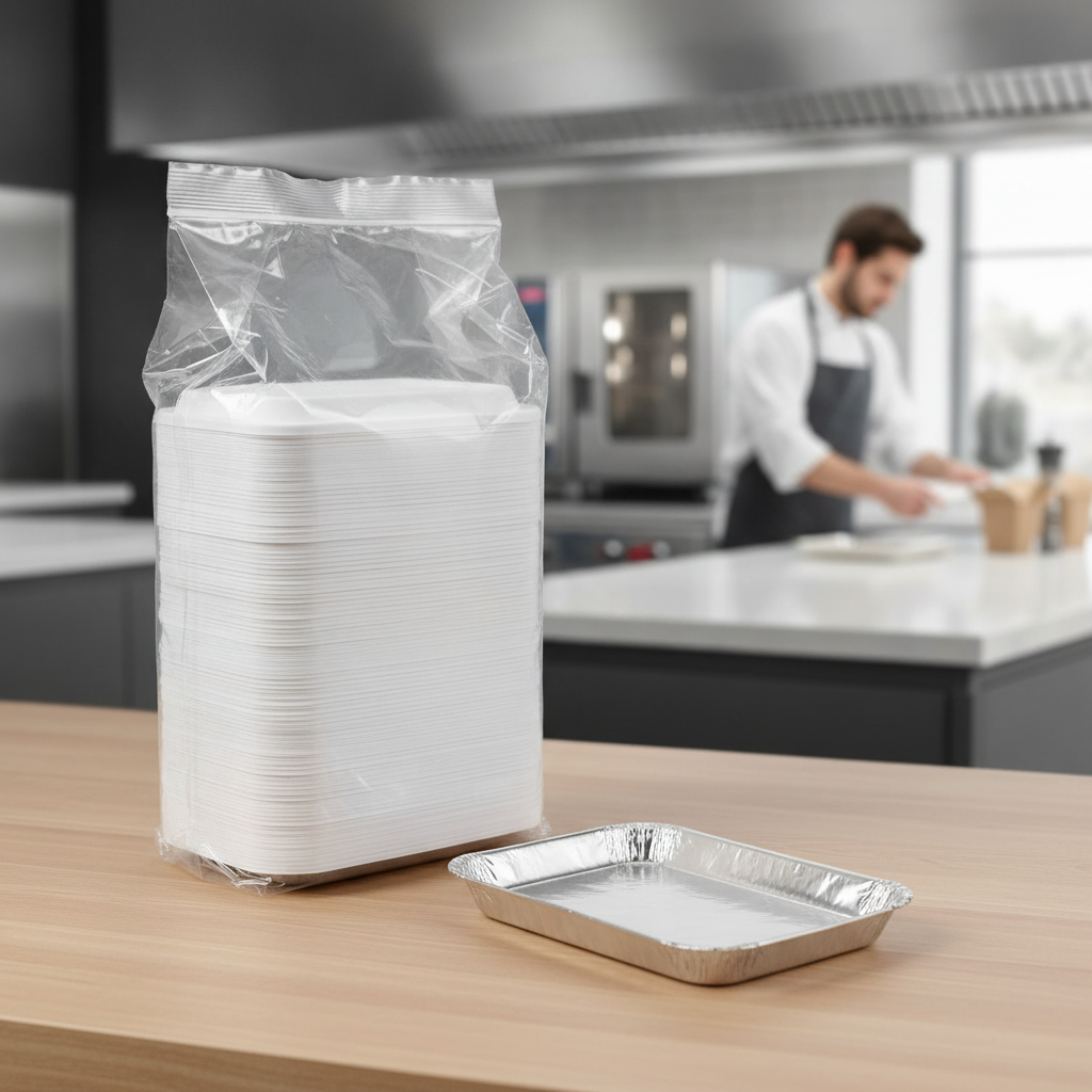 Recyclable Paper Lids with Foil Liner for Takeaway Food (Pack of 1000)