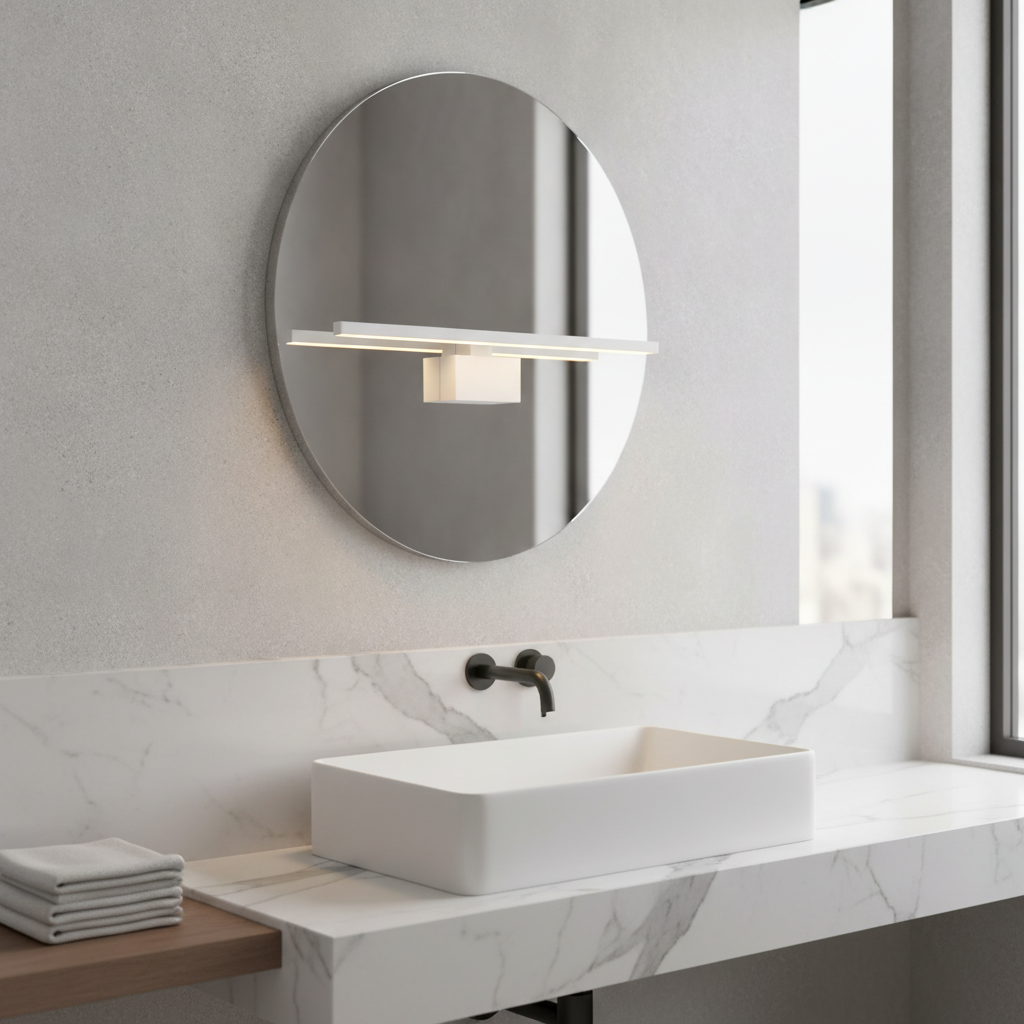 Metal White Wall Light 3000K for Modern Bathrooms