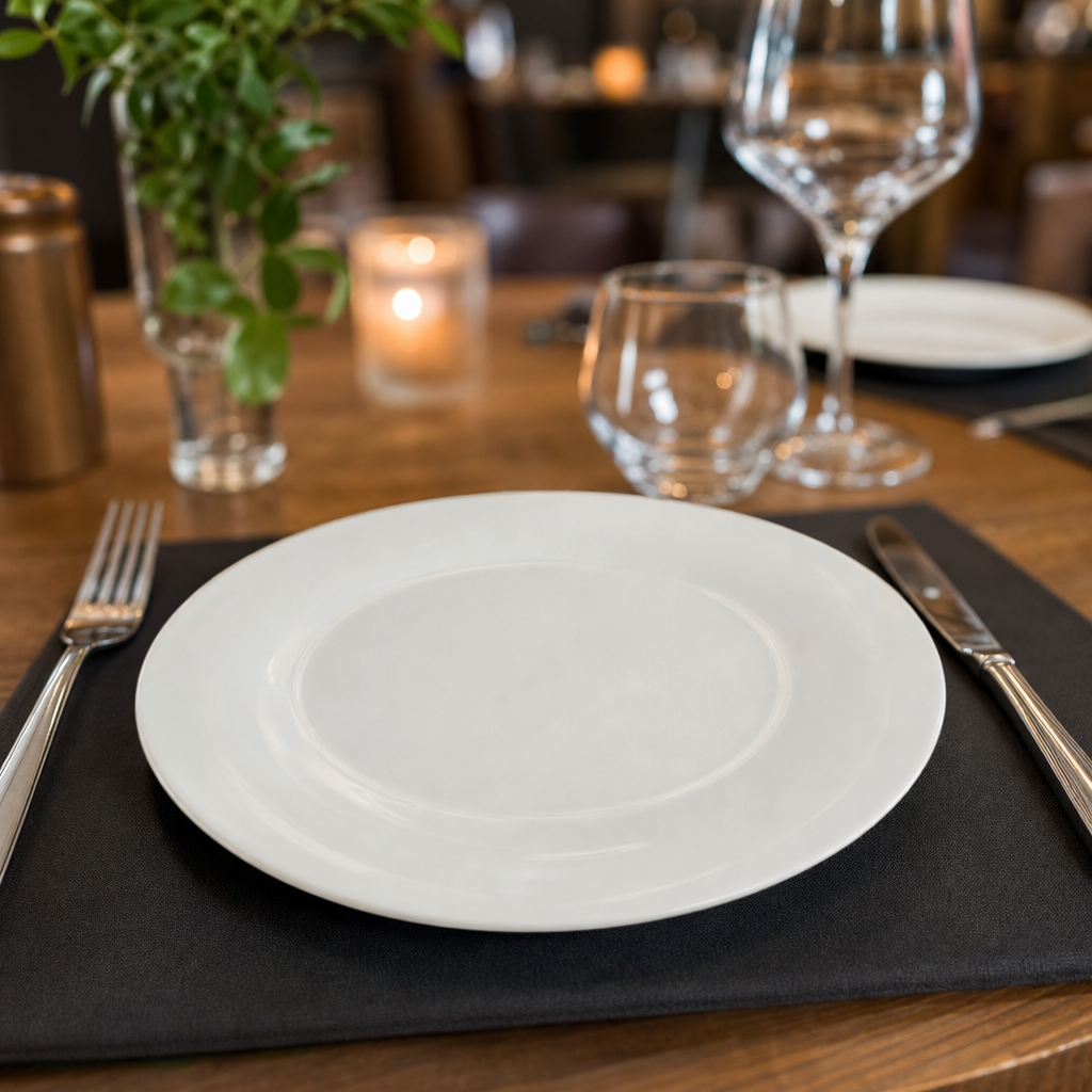 Elegant Plates 203mm White Porcelain for Banqueting (Pack of 36)