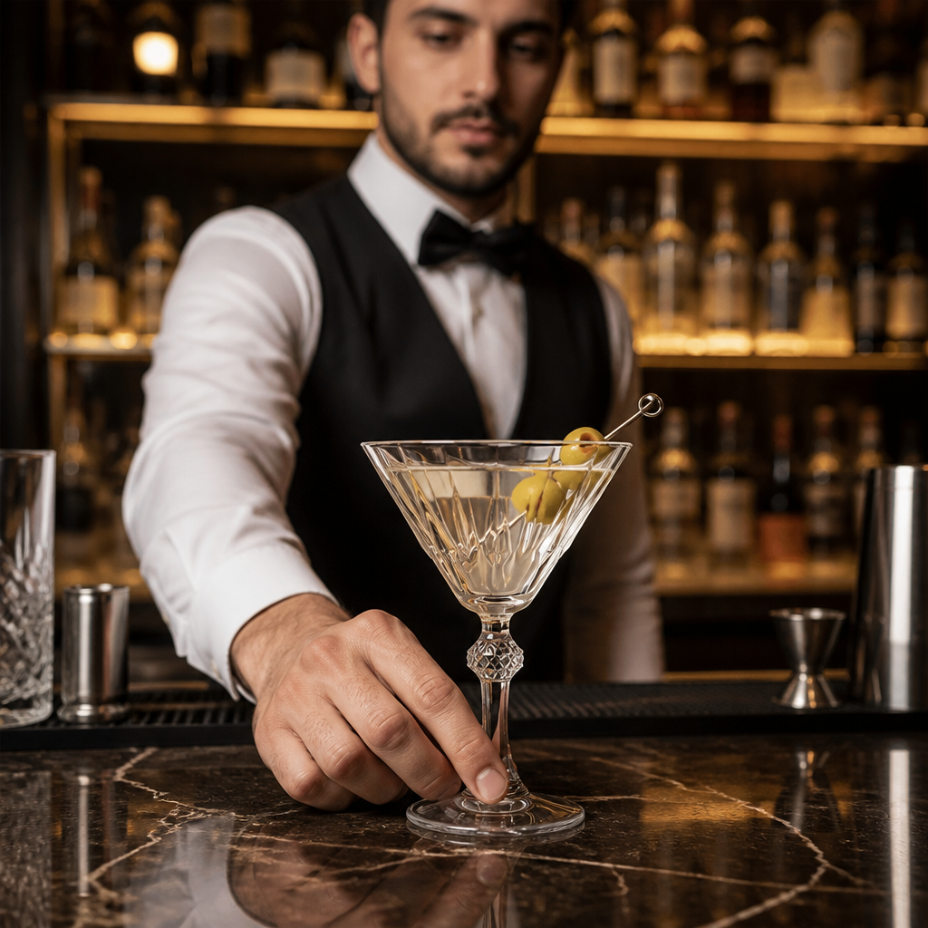 Glass Diamond Martini Glasses 240ml for Cocktail Presentation (Pack of 12)