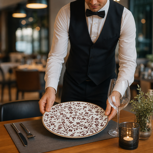 Alumina Coupe Plates 280mm Vitrified Ceramic for Restaurants (Pack of 12)