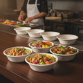 Bagasse Poke Bowl 32oz for Takeaway & Delivery (Pack of 50)