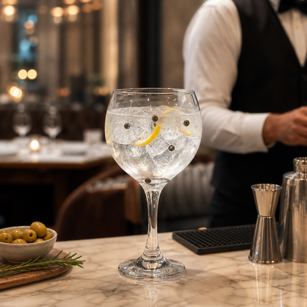 Clear Glass Bistro Cubata Gin Glasses 640ml for Entertaining (Pack of 12)
