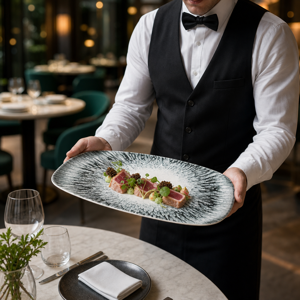Oblong Platters 355x189mm Grey Vitrified Ceramic for Dining Experiences (Pack of 6)